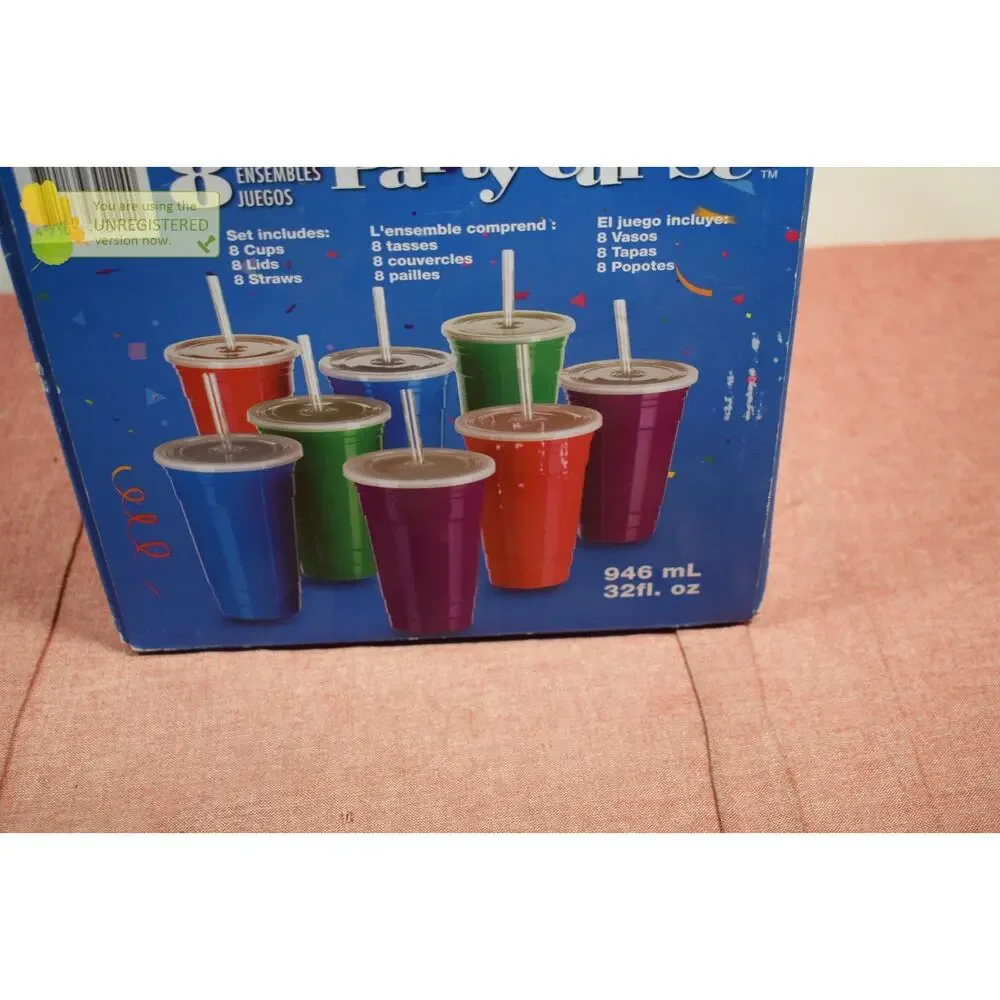 Party Cup Set 32 Oz 8 Piece Set